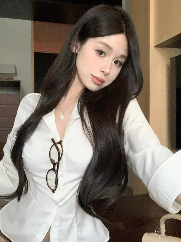 Elegant Gentle White Seven-Quarter Sleeve Shirt Women Early Autumn Pure Desire Sweet Anti-Aging Inner Waist-Cinching Top
Elegant Gentle White Seven-Quarter Sleeve Shirt Women Early Autumn Pure Desire Sweet Anti-Aging Inner Waist-Cinching Top