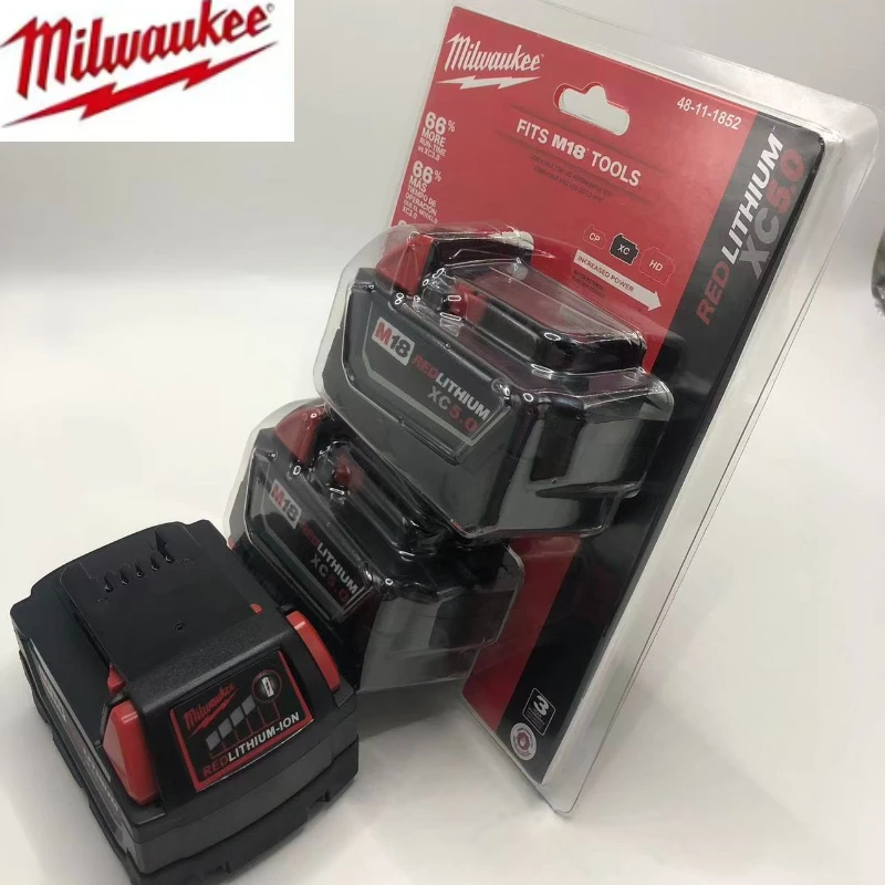 Milwaukee M18 18V XC 6Ah Rechargeable Power Battery Compatible M18B6 48-11-1828 High Stability For Impact M18 Electric Tools
Milwaukee M18 18V XC 6Ah Rechargeable Power Battery Compatible M18B6 48-11-1828 High Stability For Impact M18 Electric Tools