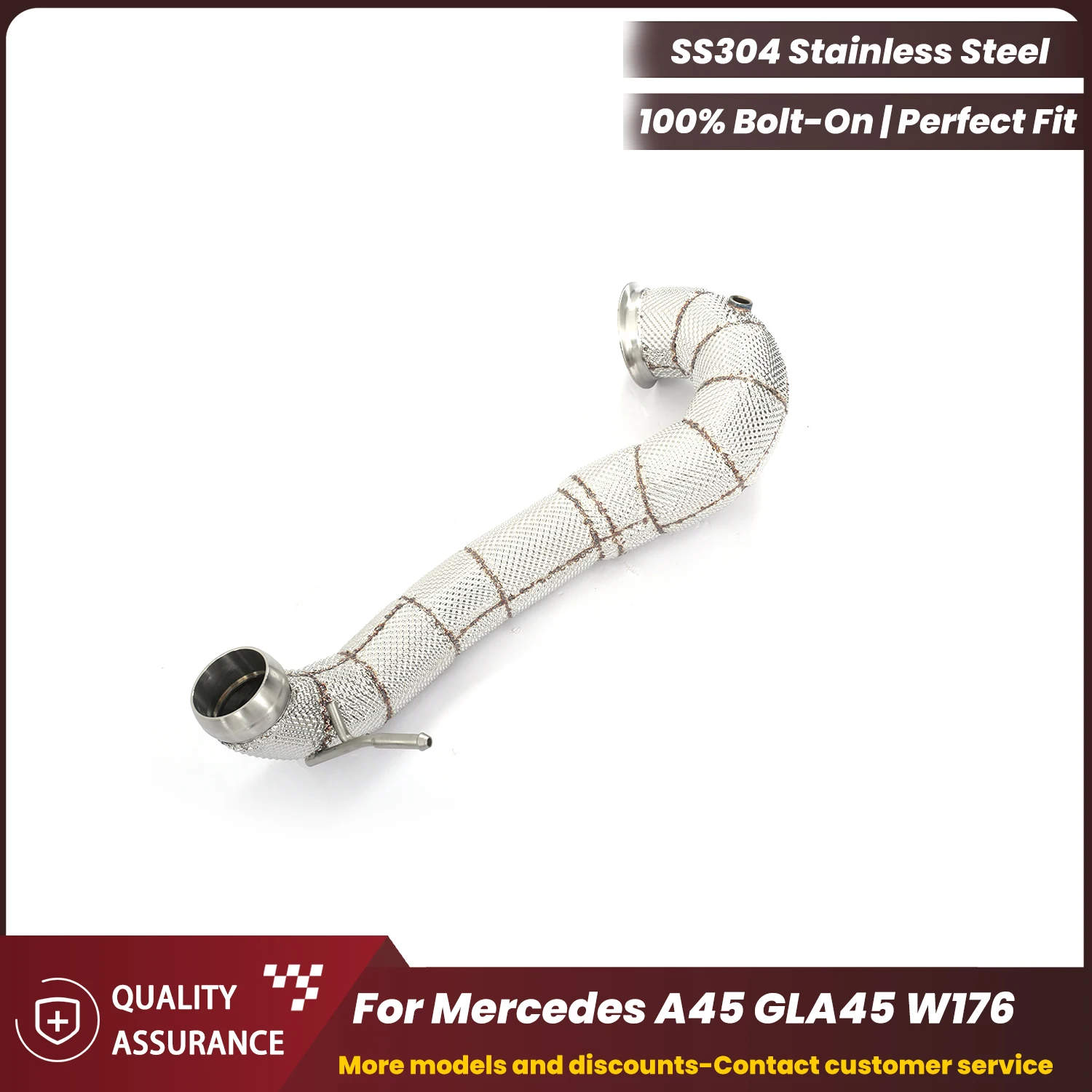 ECCF Sporty Downpipe With Heat Shield For Mercedes A45 GLA45 W176 Aggressive Exhaust Sound High Flow Performance Upgrade
ECCF Sporty Downpipe With Heat Shield For Mercedes A45 GLA45 W176 Aggressive Exhaust Sound High Flow Performance Upgrade