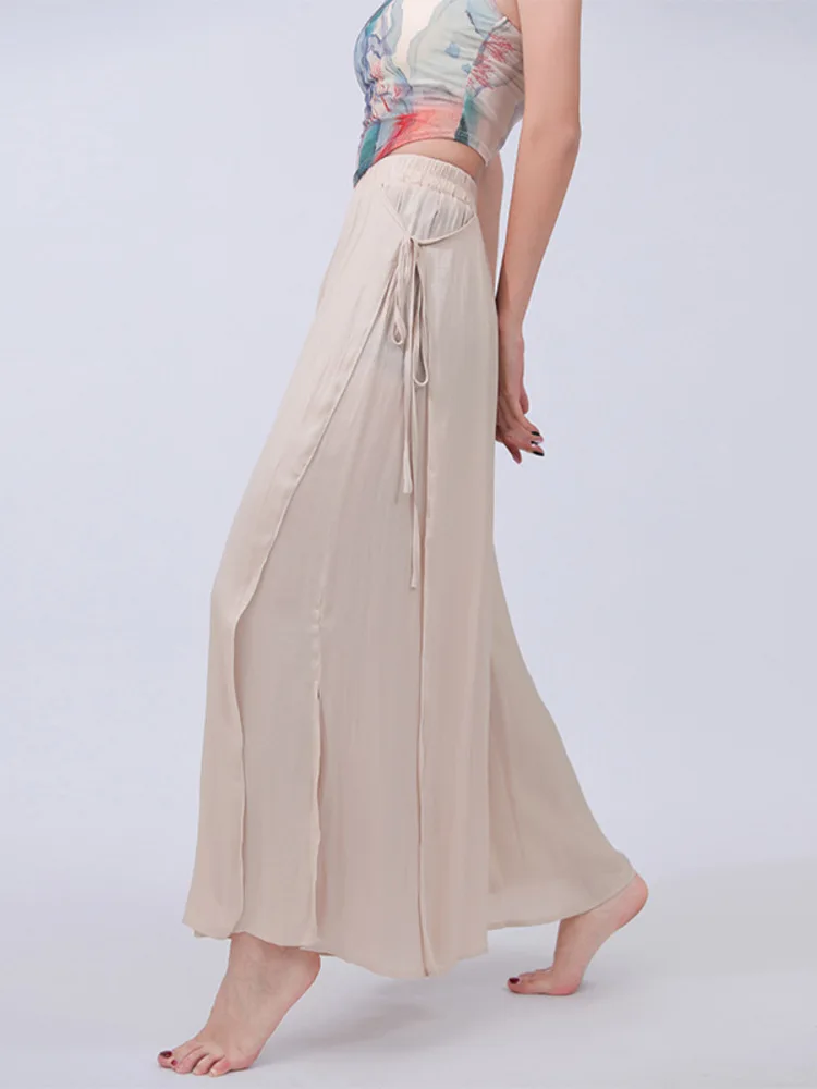 Summer Cool High Waist Line Strap Wide Leg Side Fork Floating Versatile Dance Loose Performance Pants Line Dance
Summer Cool High Waist Line Strap Wide Leg Side Fork Floating Versatile Dance Loose Performance Pants Line Dance
