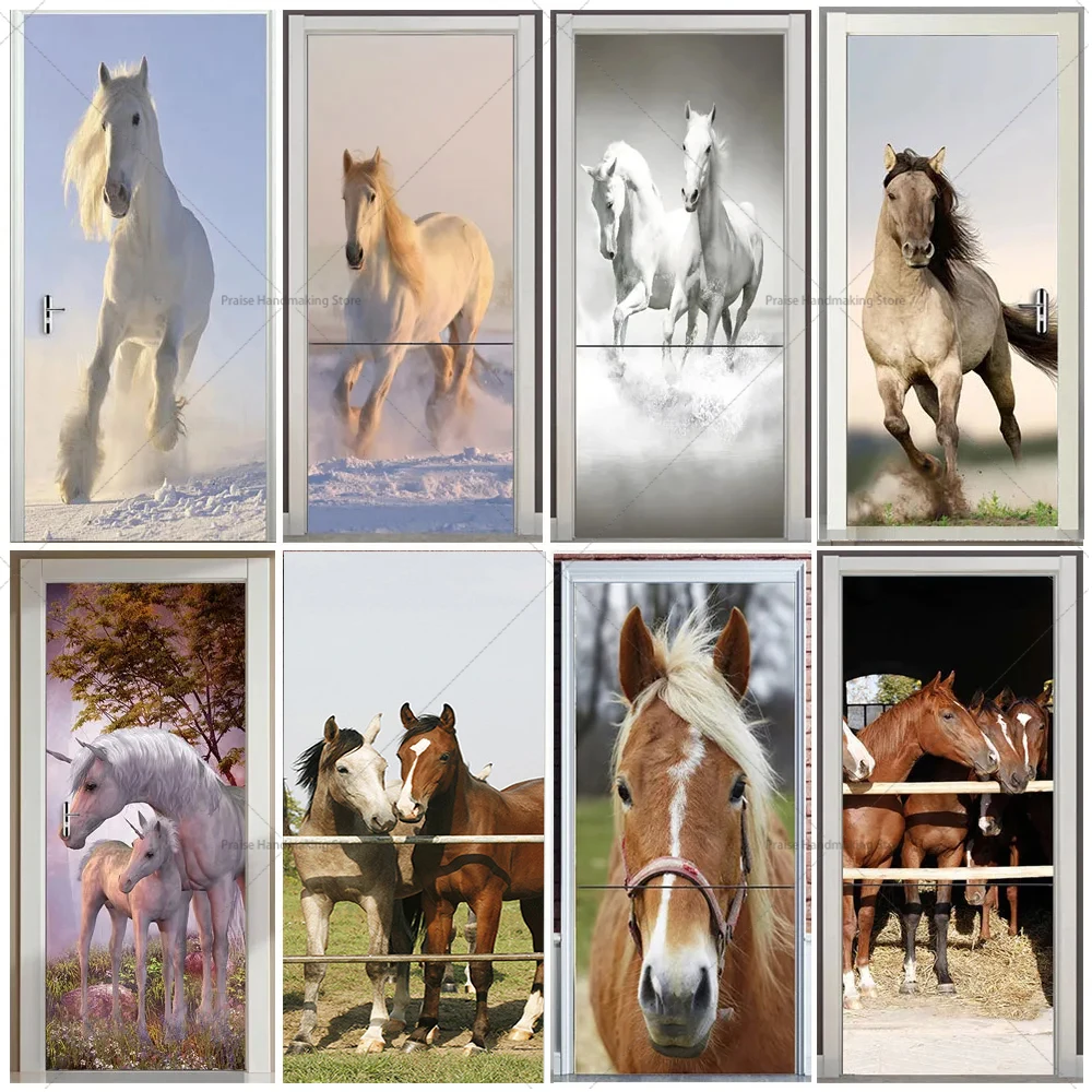 Prairie Horse Full Set of Door Stickers, Home Corridor Entrance Living Room Decorative Wall Decals, PVC Self-adhesive Posters
Prairie Horse Full Set of Door Stickers, Home Corridor Entrance Living Room Decorative Wall Decals, PVC Self-adhesive Posters