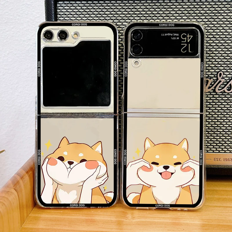 Cute Cartoon Corgi Dog Phone Case For Samsung Galaxy Z Flip 6 ZFlip 5 Hard Shockproof Cover for Samsung ZFlip4 ZFlip3 Fundas
Cute Cartoon Corgi Dog Phone Case For Samsung Galaxy Z Flip 6 ZFlip 5 Hard Shockproof Cover for Samsung ZFlip4 ZFlip3 Fundas