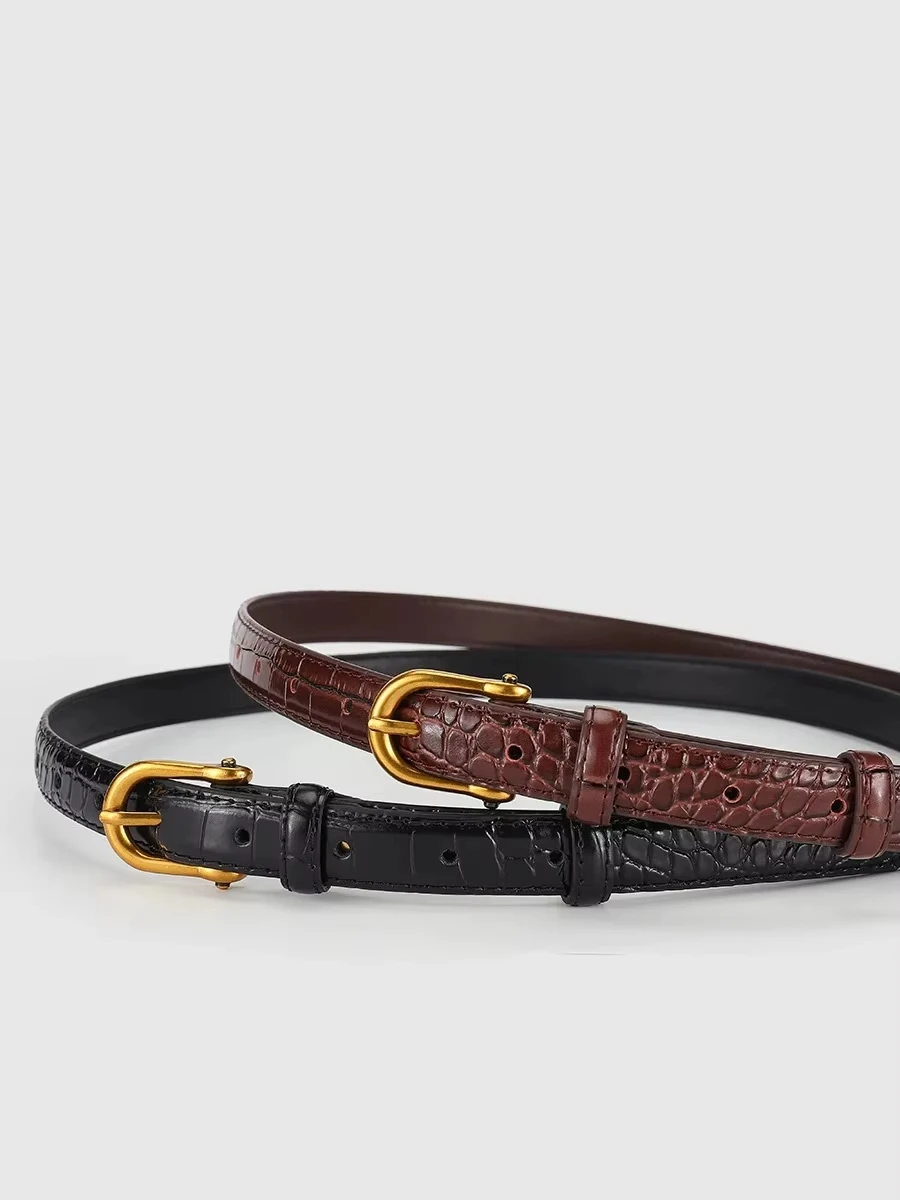 Advanced Fashion Genuine Leather Crocodile Pattern Women's Belt Retro Style Alloy Buckle Women's Belt
Advanced Fashion Genuine Leather Crocodile Pattern Women's Belt Retro Style Alloy Buckle Women's Belt