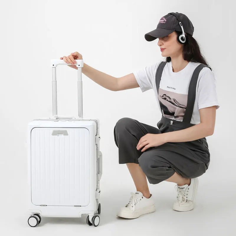 Multi-Purpose Travel Case Carry-On Suitcase Cup Holder Aluminum Frame Suitcase Business Travel Front Opening Trolley Case 20"24"
Multi-Purpose Travel Case Carry-On Suitcase Cup Holder Aluminum Frame Suitcase Business Travel Front Opening Trolley Case 20"24"