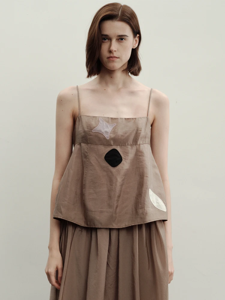 f Made Geometric Pattern Patchwork Embroidery Strap Original Design Loose Fit ort Length Casual Women's Vest Top
f Made Geometric Pattern Patchwork Embroidery Strap Original Design Loose Fit ort Length Casual Women's Vest Top