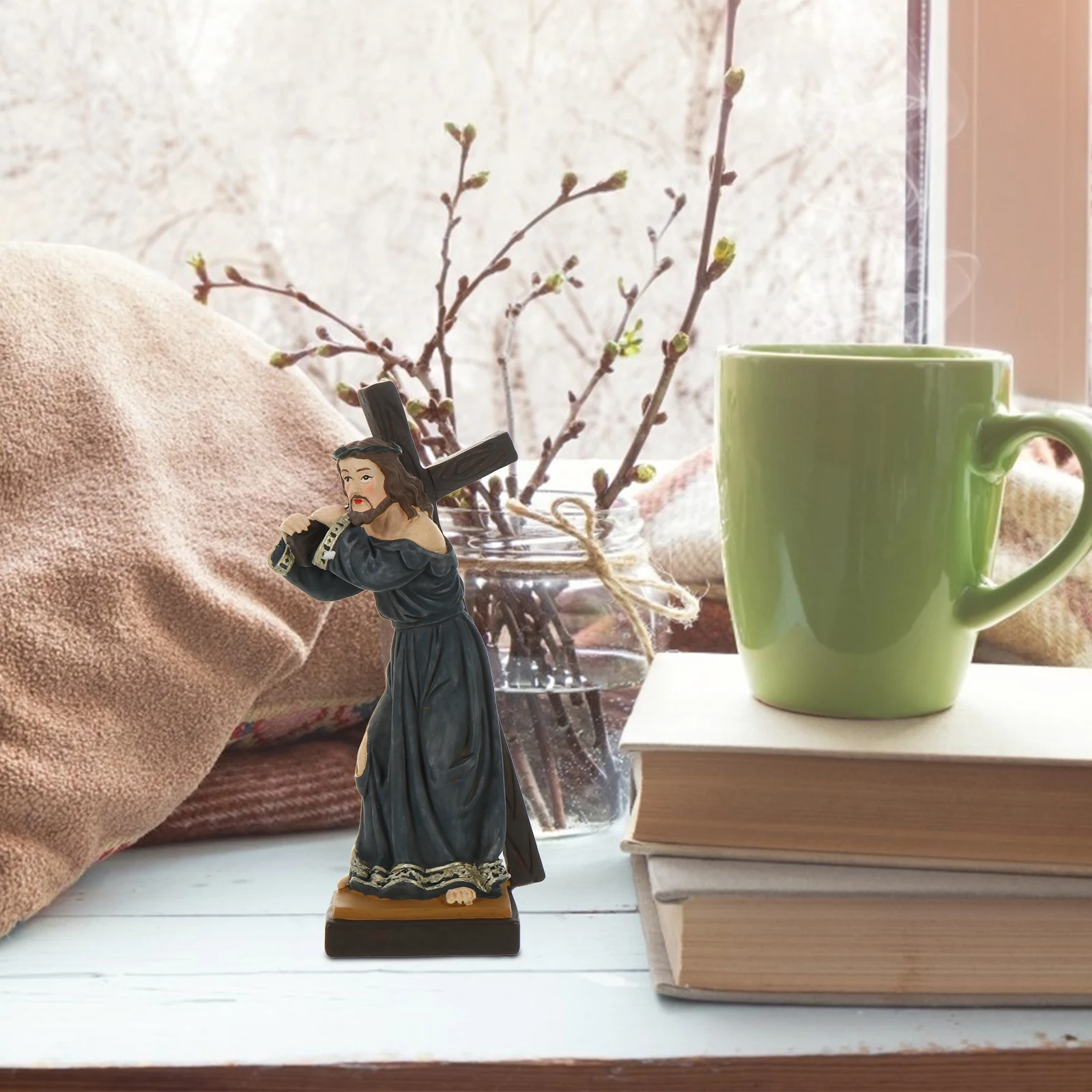 Jesus Cross Statue Resin Beautiful Expression Decoration Home Garden Office Church Religious Holy Craft Ornament
Jesus Cross Statue Resin Beautiful Expression Decoration Home Garden Office Church Religious Holy Craft Ornament