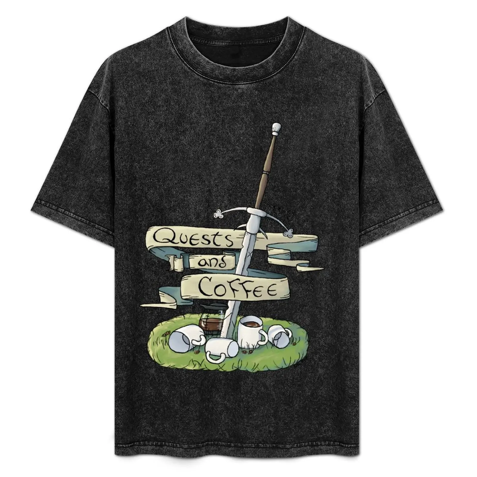 Quests and Coffee T-Shirt basketball graphic tees summer tops anime t shirt men 100℅ cotton
Quests and Coffee T-Shirt basketball graphic tees summer tops anime t shirt men 100℅ cotton