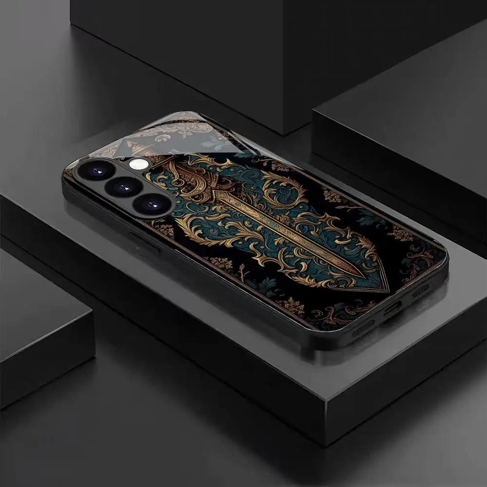 Sword design tempered glass phone case suitable for Samsung Galaxy S26 S25 S24 S23 S22 S20 FE/Ultra/Plus anti fall back cover
Sword design tempered glass phone case suitable for Samsung Galaxy S26 S25 S24 S23 S22 S20 FE/Ultra/Plus anti fall back cover