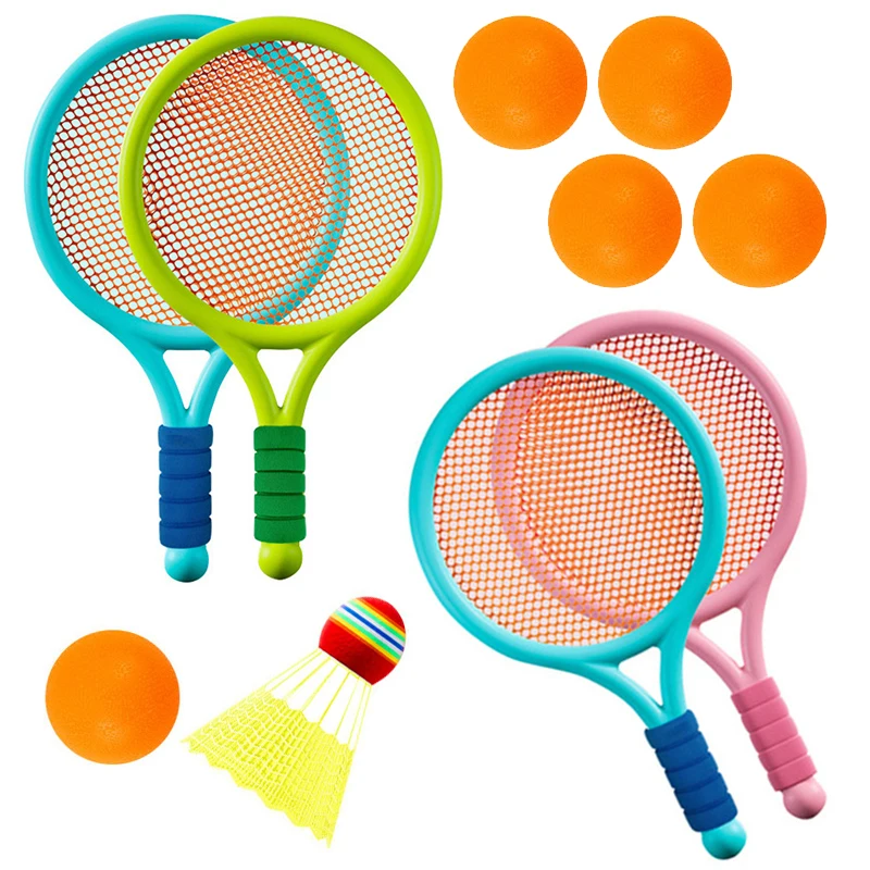 1Set Colorful Plastic Badminton Tennis Combo Rackets Set with 2 Balls Suitable for Party Interactive Games Sports Activities ZYF
1Set Colorful Plastic Badminton Tennis Combo Rackets Set with 2 Balls Suitable for Party Interactive Games Sports Activities ZYF