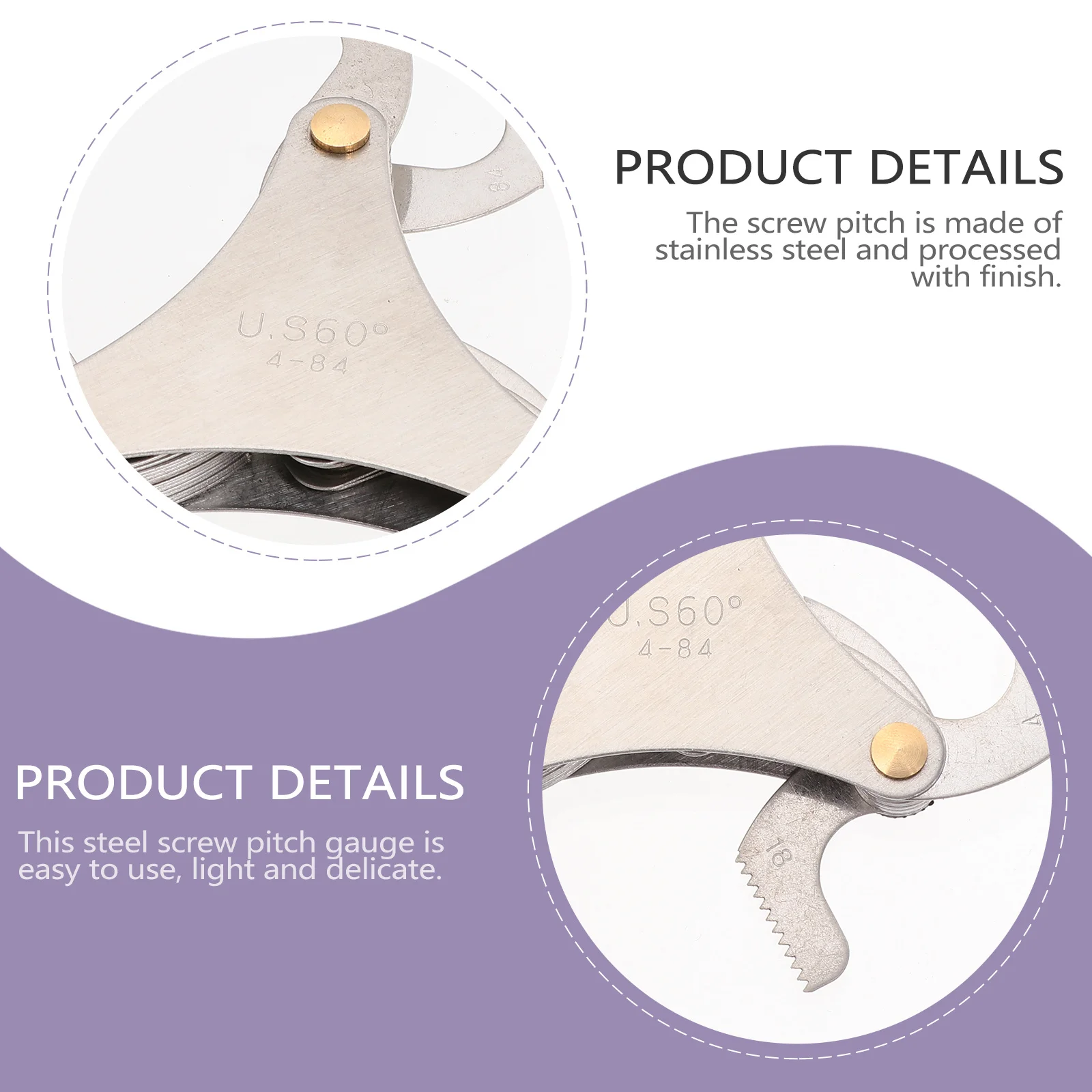 Thread Measuring Gages Stainless Steel High Strength Resilient Elegant Appearance Precise Measurements Thread Measuring Gage
Thread Measuring Gages Stainless Steel High Strength Resilient Elegant Appearance Precise Measurements Thread Measuring Gage