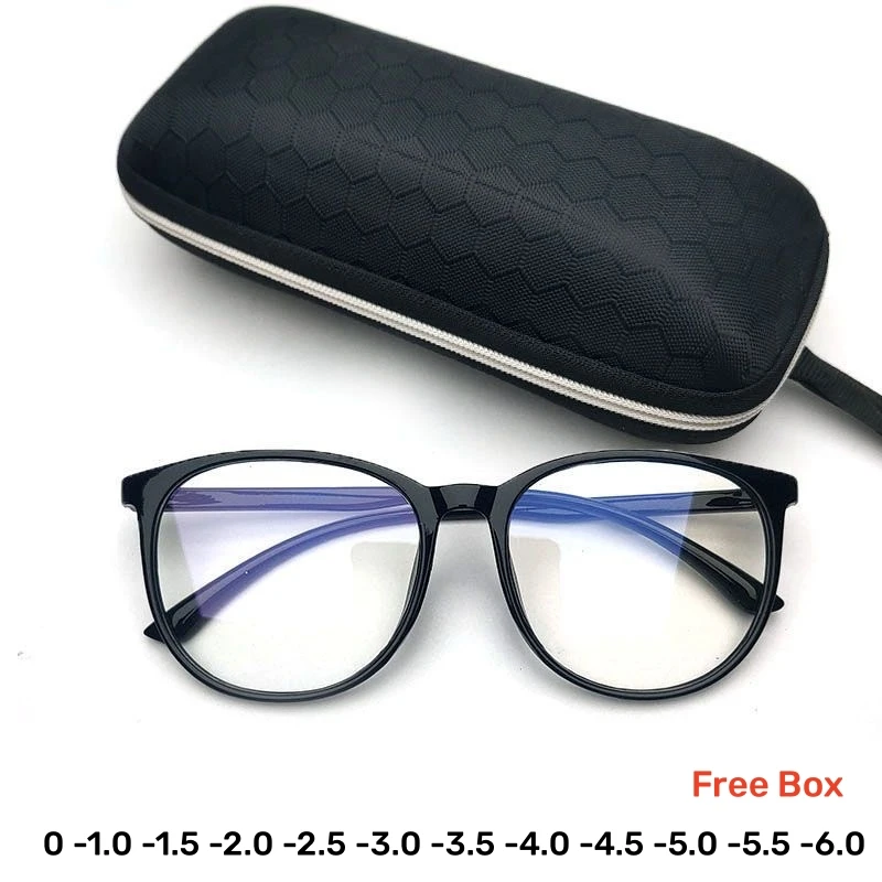 Finished Men Women's Myopia Glasses Vintage Oval Frame Blue Light Blocking Eyeglasses Near Sight Glasses Minus 0 To-6.0 with Box
Finished Men Women's Myopia Glasses Vintage Oval Frame Blue Light Blocking Eyeglasses Near Sight Glasses Minus 0 To-6.0 with Box