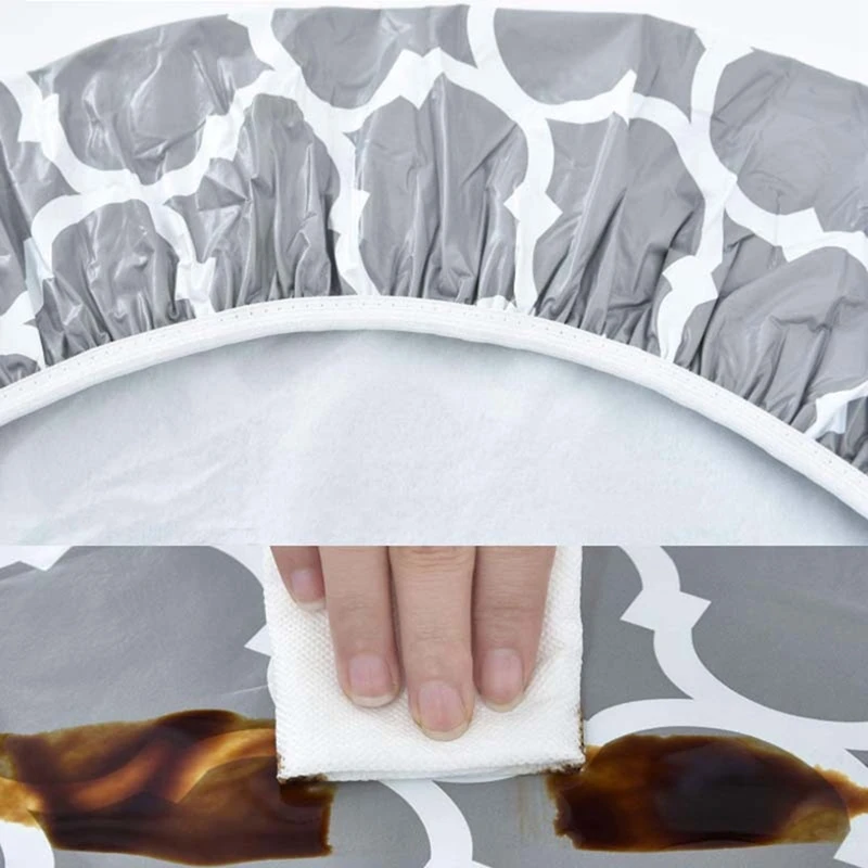 Круглая скатерть с эластичным краем, водонепроницаемая маслостойкая скатерть из ПВХ, протирающая чистая крышка стола для внутреннего и наружного использования-A13G
Круглая скатерть с эластичным краем, водонепроницаемая маслостойкая скатерть из ПВХ, протирающая чистая крышка стола для внутреннего и наружного использования-A13G