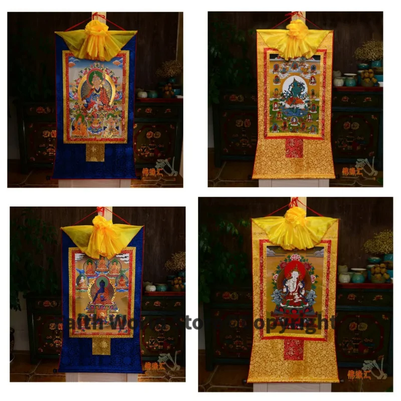 Wholesale Buddhist supplies 4P--60 CM Thang-ga Thangka -efficacious Protection Vajrasattva Guru Rinpoche the Medicine Buddha art
Wholesale Buddhist supplies 4P--60 CM Thang-ga Thangka -efficacious Protection Vajrasattva Guru Rinpoche the Medicine Buddha art