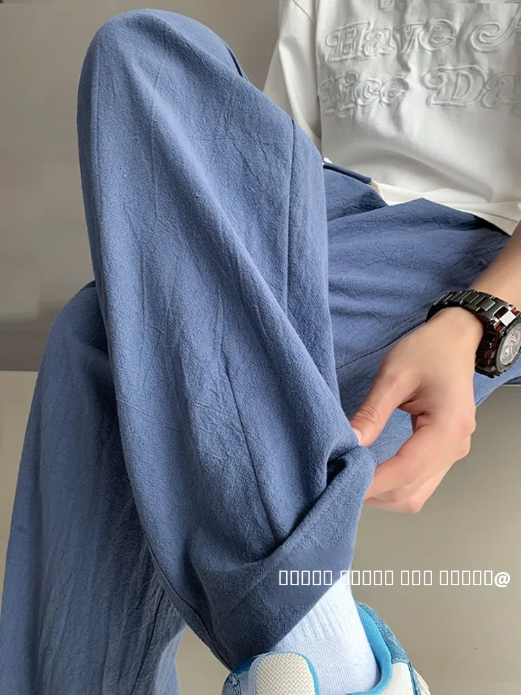 Cotton Linen Straight Leg Pants Men Summer Thin Casual Loose Sports Long Trousers Faionable Urban Sle Low Waist
Cotton Linen Straight Leg Pants Men Summer Thin Casual Loose Sports Long Trousers Faionable Urban Sle Low Waist