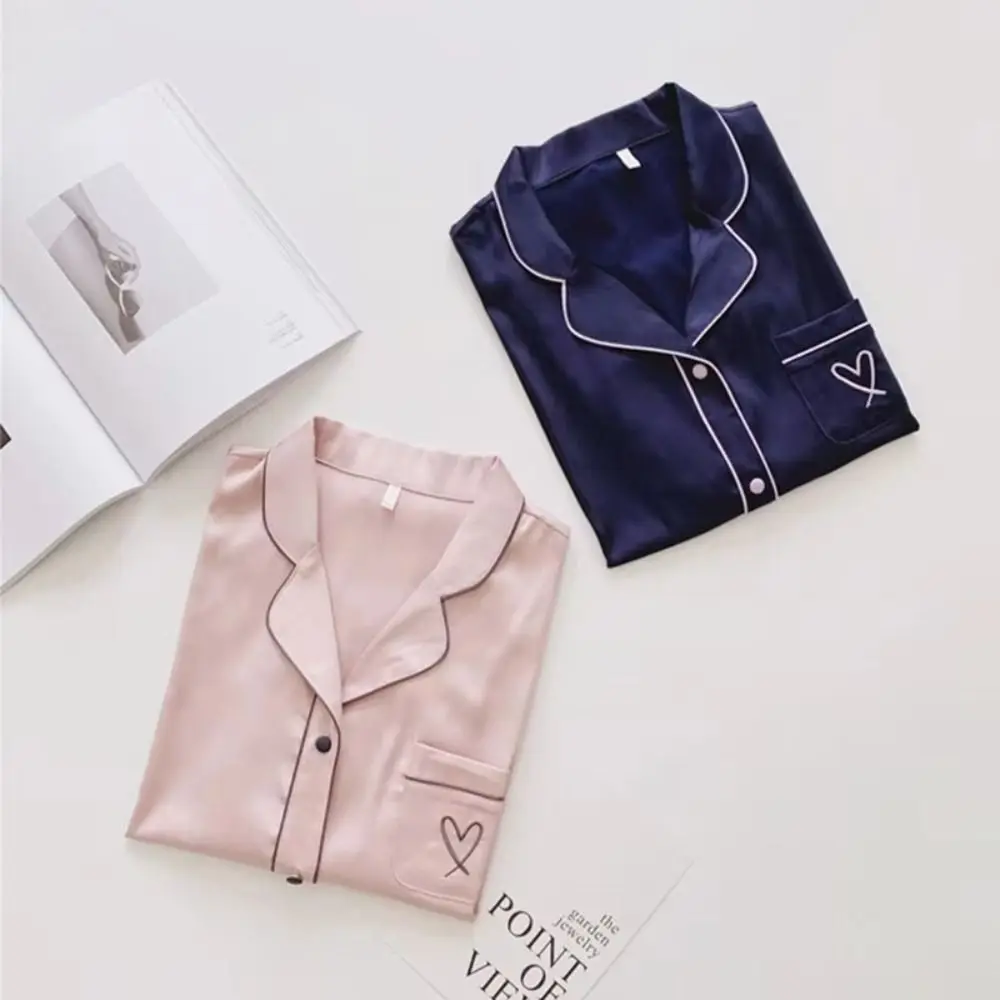 2pcs/set 2025 Ice Silk Women's Pajamas Set Large Size Thin Style Home Clothes Sweet Cute Home Wear
2pcs/set 2025 Ice Silk Women's Pajamas Set Large Size Thin Style Home Clothes Sweet Cute Home Wear