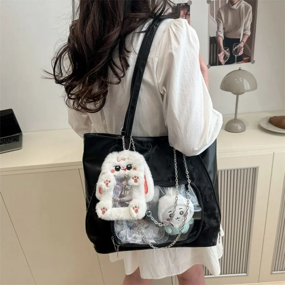 Креативная студенческая большая сумка с прозрачным передним карманом Y2K, элегантная сумка на плечо, легкий женский модный рюкзак двойного назначения для путешествий
Креативная студенческая большая сумка с прозрачным передним карманом Y2K, элегантная сумка на плечо, легкий женский модный рюкзак двойного назначения для путешествий