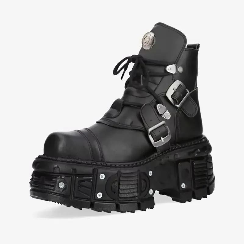 2025 New Genuine Leather Tank Sole Punk Short Boots Short Boots Thick Sole Buckle Lace Up Boots Fashion Street Motorcycle Boots
2025 New Genuine Leather Tank Sole Punk Short Boots Short Boots Thick Sole Buckle Lace Up Boots Fashion Street Motorcycle Boots