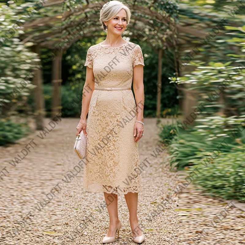 Customized Tea Length Champagne Lace Mother of the Bride Dresses for Wedding Party Dress vestido de festas elegante casamento
Customized Tea Length Champagne Lace Mother of the Bride Dresses for Wedding Party Dress vestido de festas elegante casamento