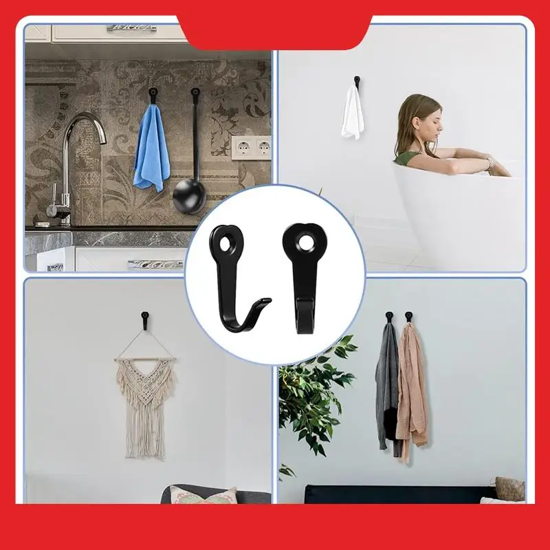 24 Piece Clothes Hook With Screws, Heavy Clothes Hanger Hook, Used For Wall Black Iron Practical Hook (Black)
24 Piece Clothes Hook With Screws, Heavy Clothes Hanger Hook, Used For Wall Black Iron Practical Hook (Black)