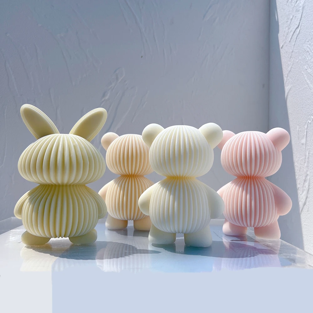 Ribbed Bear Rabbit Candle Mold Aesthetic Silicone Mould Geometric Striped Soy Wax Mold Home Decor
Ribbed Bear Rabbit Candle Mold Aesthetic Silicone Mould Geometric Striped Soy Wax Mold Home Decor