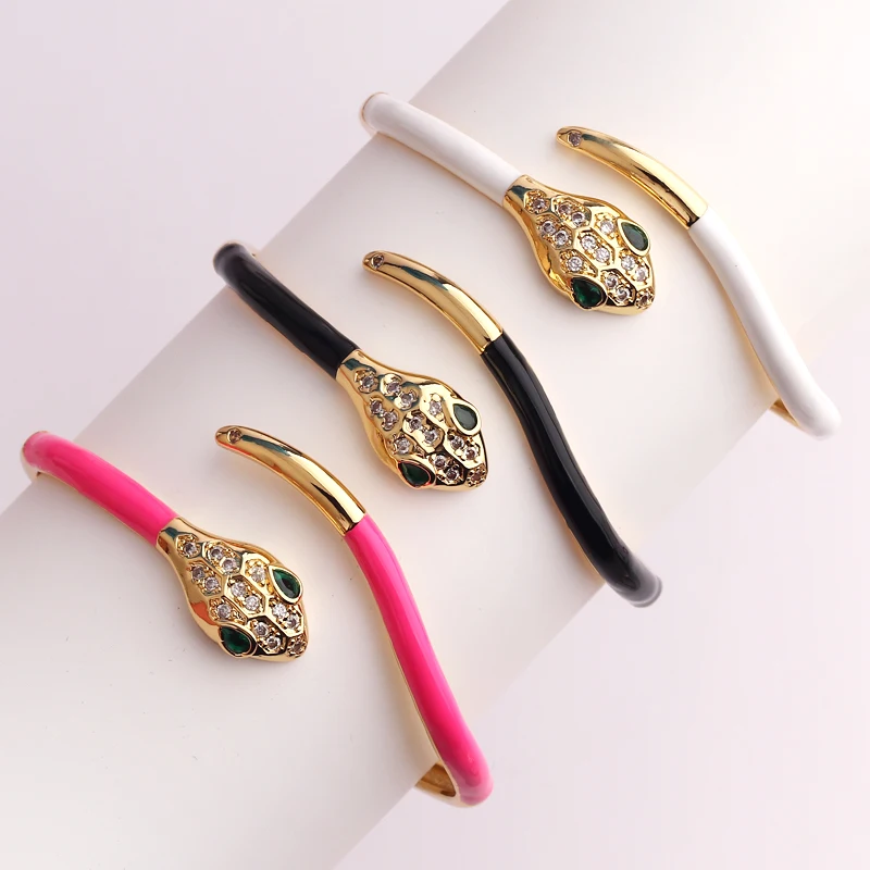 Exquisite Snake Animal Cuff Bracelet Cute Enamel Geometry Bangle High Quality 18K Gold Plated Trend Jewelry Fit Women Teens Girl
Exquisite Snake Animal Cuff Bracelet Cute Enamel Geometry Bangle High Quality 18K Gold Plated Trend Jewelry Fit Women Teens Girl