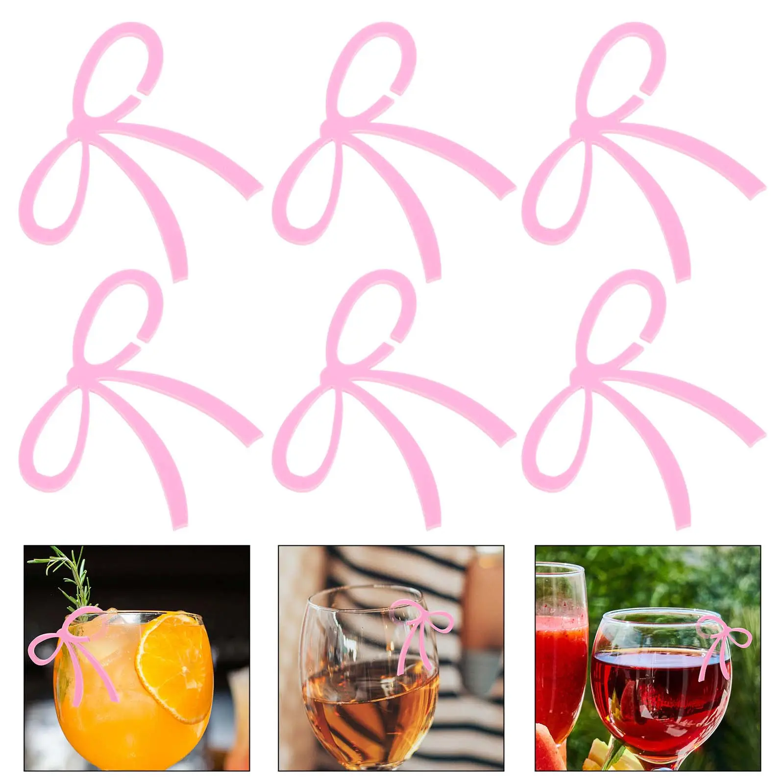 12Pcs Acrylic Bowknot Drink Markers Portable Convenient Reusable Wine Glass Charms for Wedding Birthday Celebration Bow Cup
12Pcs Acrylic Bowknot Drink Markers Portable Convenient Reusable Wine Glass Charms for Wedding Birthday Celebration Bow Cup