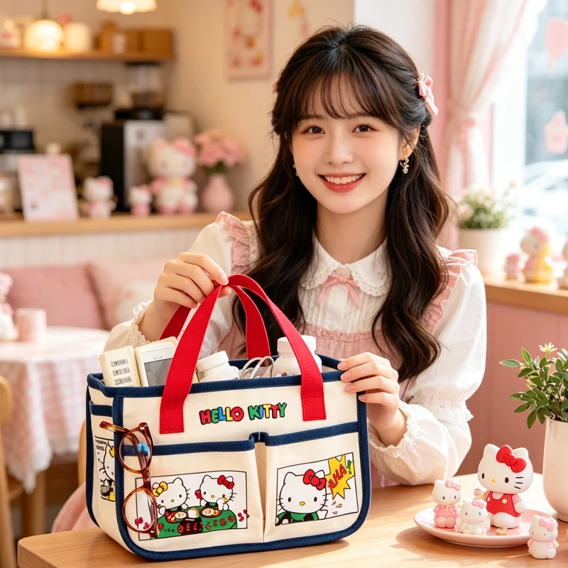Hello Kittys Handbag Sanrios Cosmetic New Cartoon Bag Kawaii Cartoon Bags for Woman Canvas Tote Bag Canvas Handbag Storage Bag
Hello Kittys Handbag Sanrios Cosmetic New Cartoon Bag Kawaii Cartoon Bags for Woman Canvas Tote Bag Canvas Handbag Storage Bag