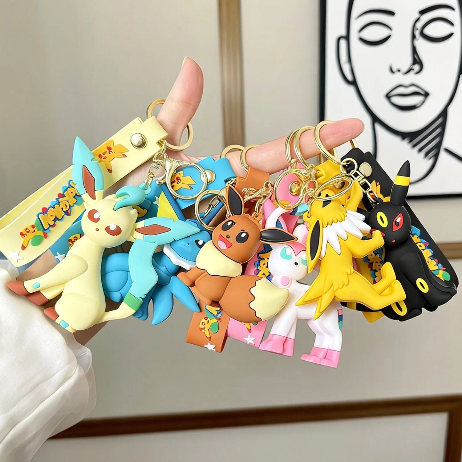 Pokemon Anime Eevee Family Keychain Kawaii Girl Shoulder Bag Espeon Leafeon Glaceon Accessories Boy Schoolbag Pendant Gift
Pokemon Anime Eevee Family Keychain Kawaii Girl Shoulder Bag Espeon Leafeon Glaceon Accessories Boy Schoolbag Pendant Gift