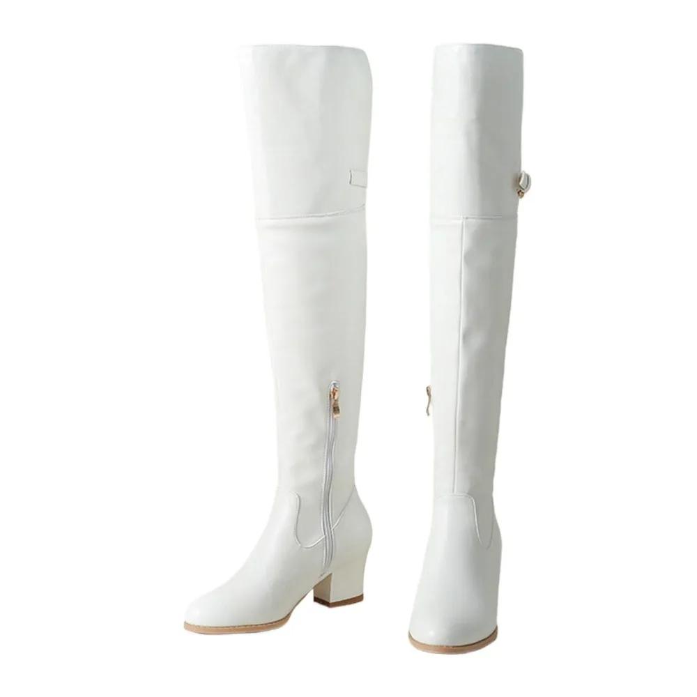 Plus Size 33-43 Women Fold Over Knee High Boots Chunky Block Heel Leather Boots with Buckle Winter Casual & Party Footwear 79-1
Plus Size 33-43 Women Fold Over Knee High Boots Chunky Block Heel Leather Boots with Buckle Winter Casual & Party Footwear 79-1