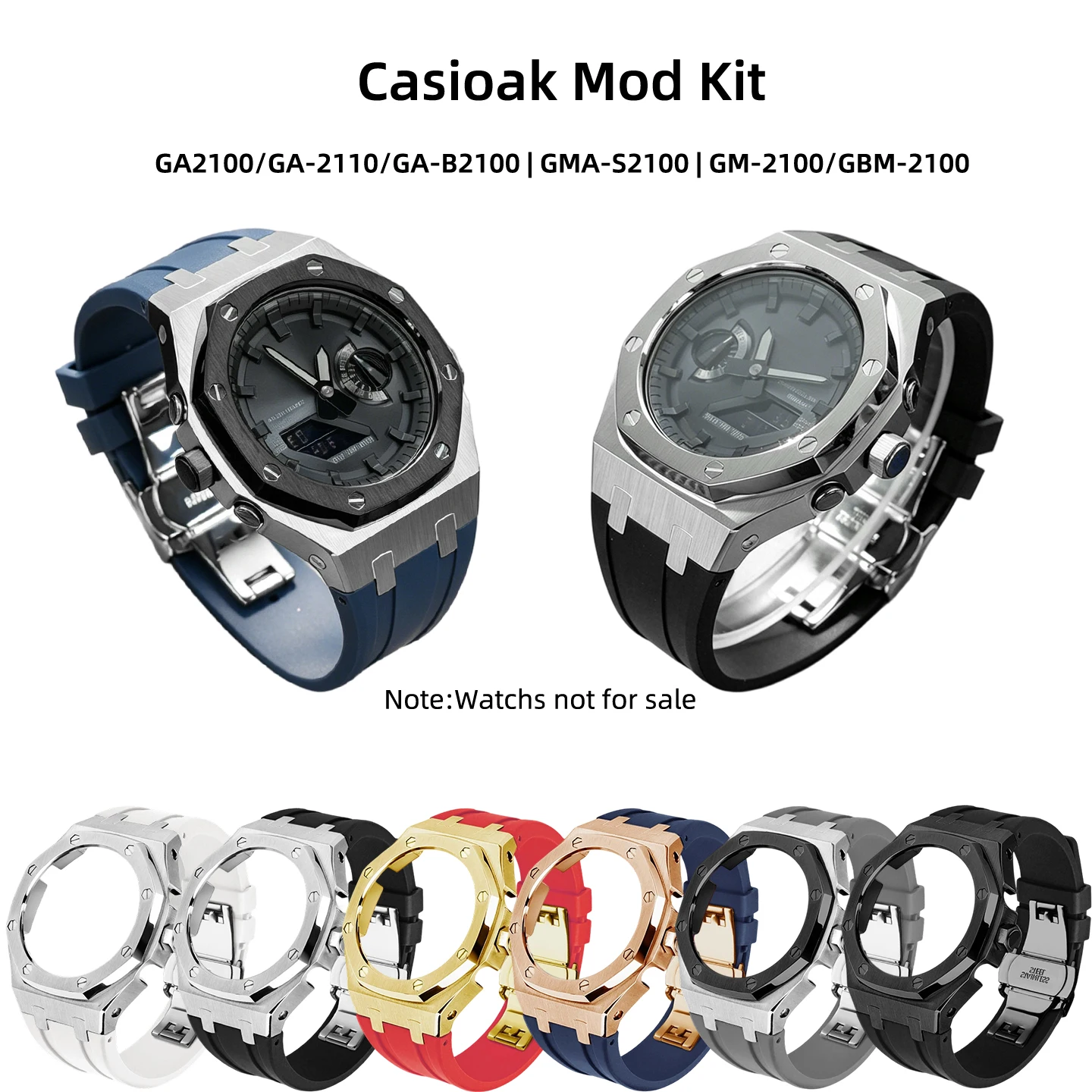 GMA-S2100 GBM-2100 Mod kit GM2100 Stainless Steel Case FKM/Silicone Strap Bracelet GA-2100 Metal Bezel For Casioak 2100 Parts
GMA-S2100 GBM-2100 Mod kit GM2100 Stainless Steel Case FKM/Silicone Strap Bracelet GA-2100 Metal Bezel For Casioak 2100 Parts