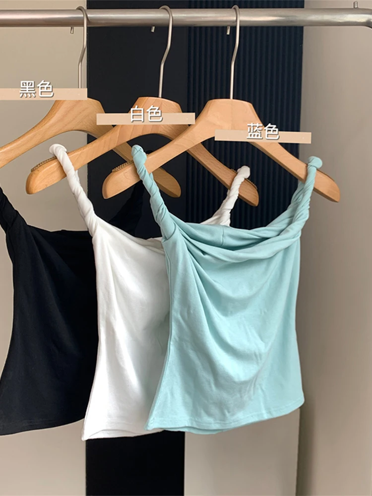 2025 Trend New Korean Fashion Summer Women Design Solid Color Vest Halter Hot Crop Top Gyaru Streetwear Vintage Hot Sexy Tide
2025 Trend New Korean Fashion Summer Women Design Solid Color Vest Halter Hot Crop Top Gyaru Streetwear Vintage Hot Sexy Tide