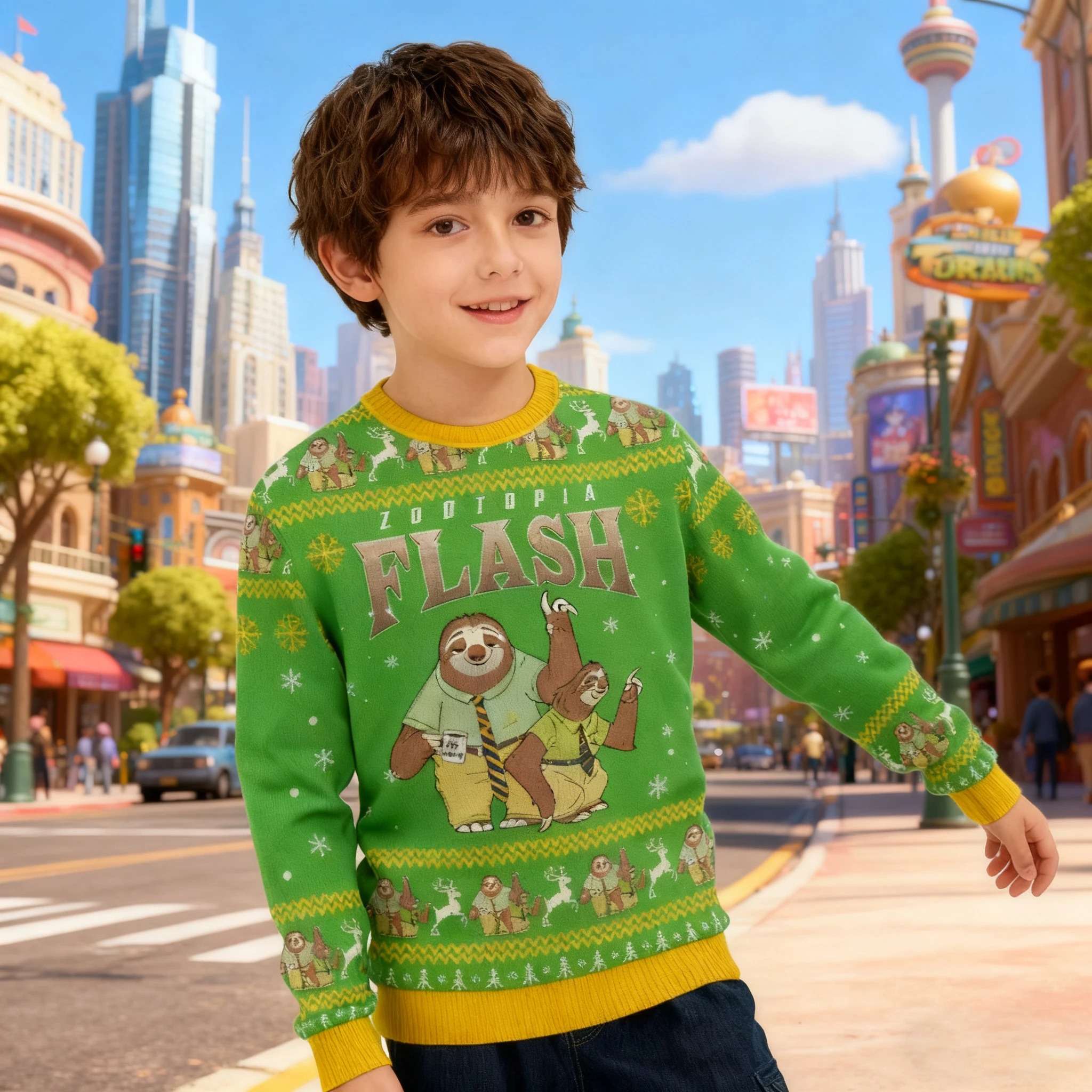 Christmas Kids Sweatshirt Zootopia 2 Flash Print, Boys Girls Autumn Winter Top, Cartoon Anime Home Outdoor Wear, Party Outfit
Christmas Kids Sweatshirt Zootopia 2 Flash Print, Boys Girls Autumn Winter Top, Cartoon Anime Home Outdoor Wear, Party Outfit