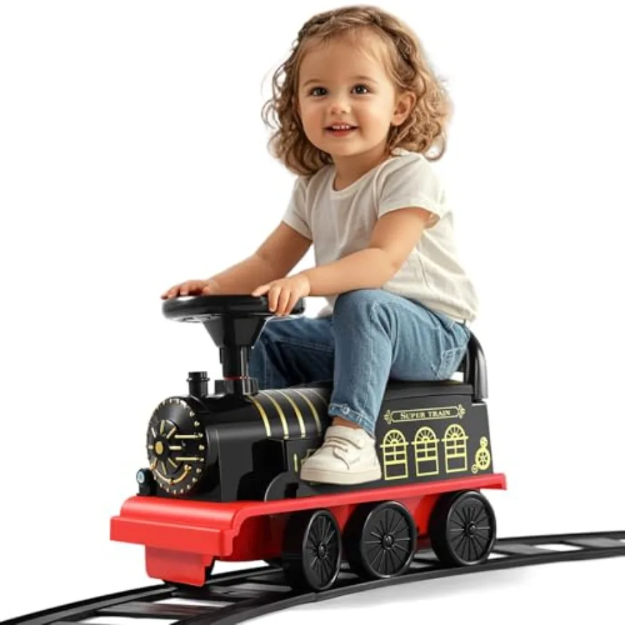 3-in-1 Ride On Train with 16pcs Curved Tracks, 6V Electric Ride On Toy Train for Kids with Lights, Horns, Storage, Retractable F
3-in-1 Ride On Train with 16pcs Curved Tracks, 6V Electric Ride On Toy Train for Kids with Lights, Horns, Storage, Retractable F