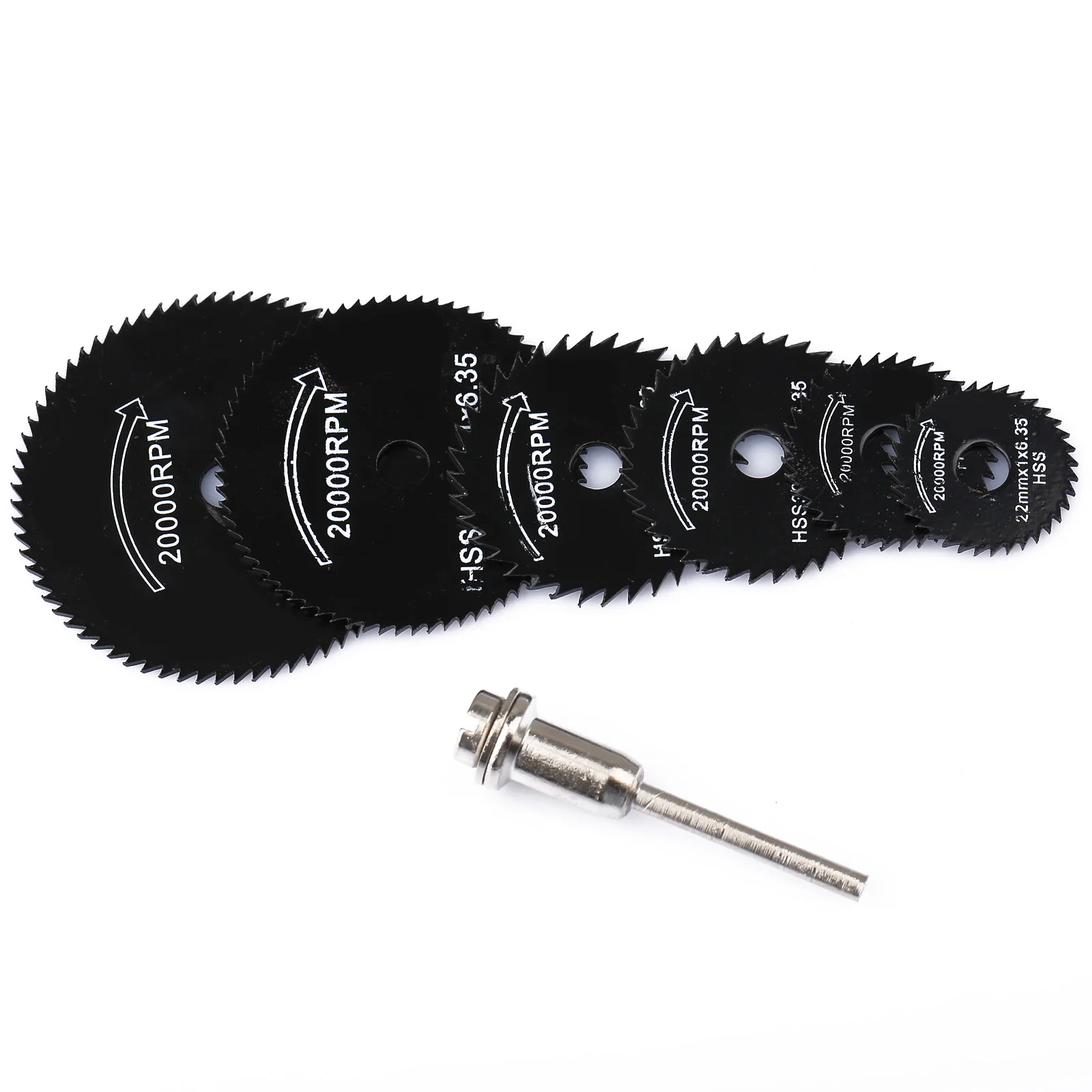 6PCS/set HSS Circular Saw Blade Rotary Tool Wood Cutting Discs Blades with Drill Mandrel for Dremel Metal Cutter
6PCS/set HSS Circular Saw Blade Rotary Tool Wood Cutting Discs Blades with Drill Mandrel for Dremel Metal Cutter