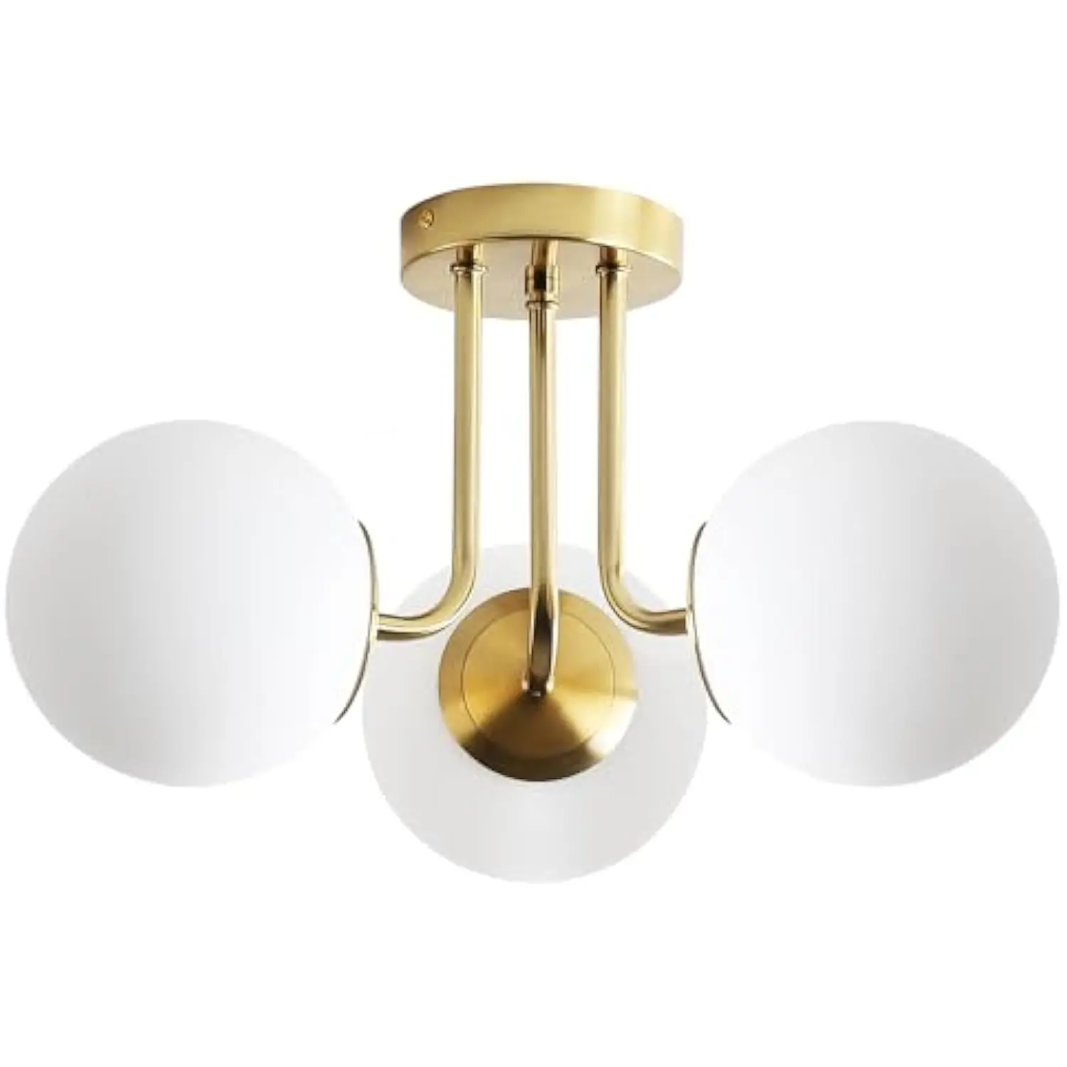 3-Light Gold Ceiling Light, Modern Ceiling Light Fixture with White Glass, Flush Mount Ceiling Light for Living Room Hallway
3-Light Gold Ceiling Light, Modern Ceiling Light Fixture with White Glass, Flush Mount Ceiling Light for Living Room Hallway
