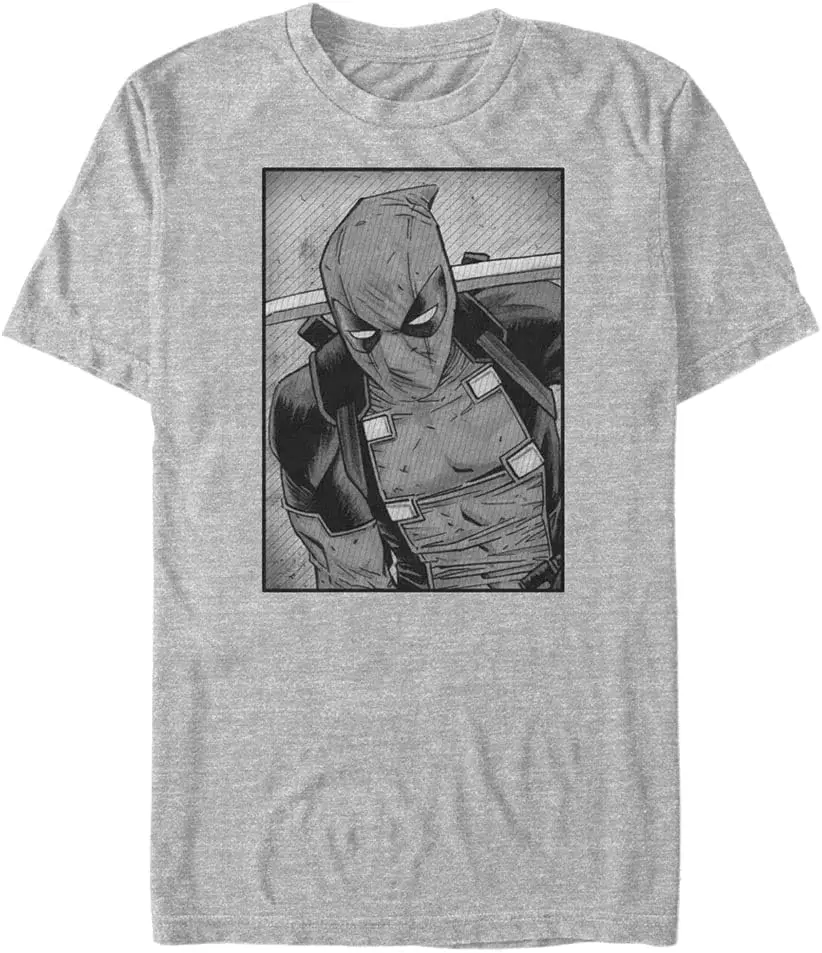 Классическая черно-белая мужская футболка с короткими рукавами Marvel Big & Tall Deadpool
Классическая черно-белая мужская футболка с короткими рукавами Marvel Big & Tall Deadpool