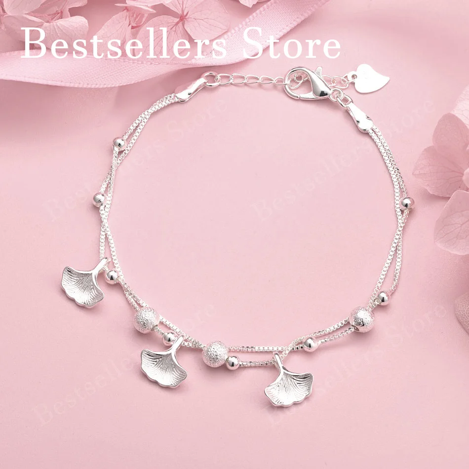 925 sterling silver 8-inch exquisite ginkgo leaf bracelet for women's parties, fashionable weddings, jewelry accessories
925 sterling silver 8-inch exquisite ginkgo leaf bracelet for women's parties, fashionable weddings, jewelry accessories