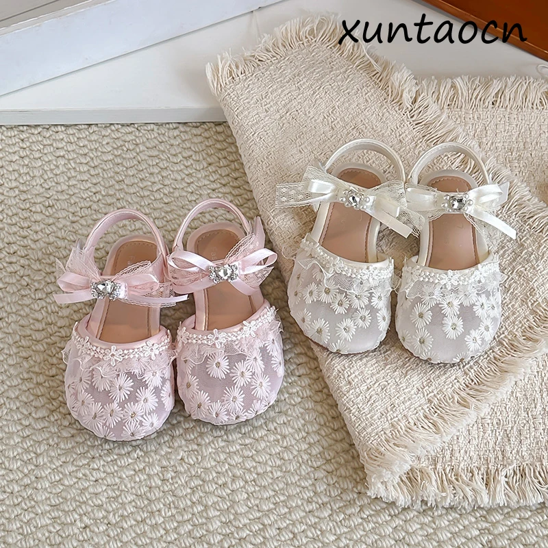Girls Half Sandals with Lace Bow Children Toes Capped Princess Sandals Mesh Kids Summer Beach Shoes Soft Sole Size 21-30
Girls Half Sandals with Lace Bow Children Toes Capped Princess Sandals Mesh Kids Summer Beach Shoes Soft Sole Size 21-30