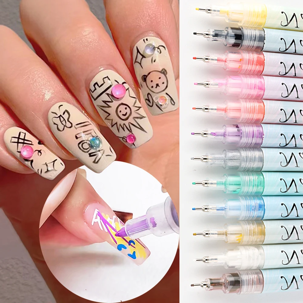 12Pcs Nail Art Drawing Graffiti Pen Set Waterproof Painting Liner Brushes Abstract Lines Fine Details DIY Manicure Tools GLCXM
12Pcs Nail Art Drawing Graffiti Pen Set Waterproof Painting Liner Brushes Abstract Lines Fine Details DIY Manicure Tools GLCXM