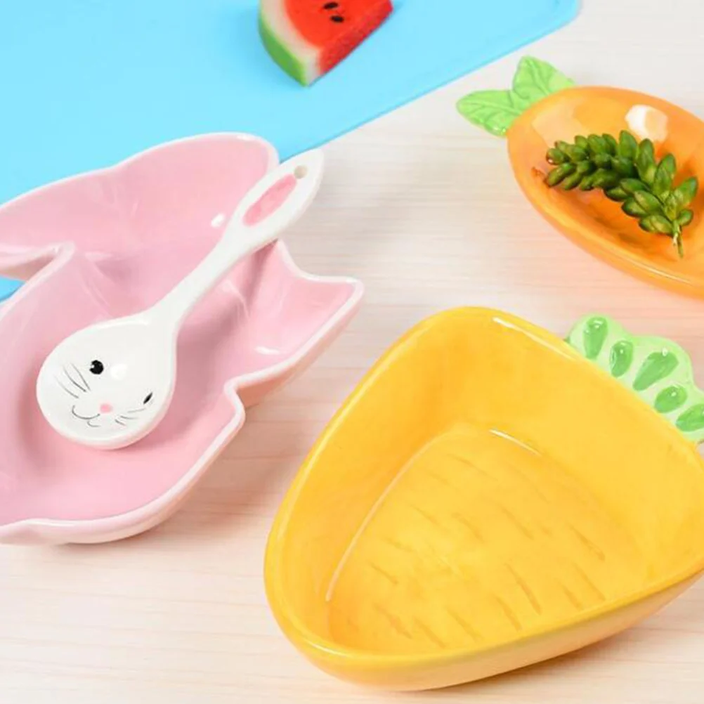 Ceramic Carrot Shaped Appetizer Plate for Kids with Cartoon Design Smooth Round Corner Safe Condiment Tray Snack Sauce Bowl
Ceramic Carrot Shaped Appetizer Plate for Kids with Cartoon Design Smooth Round Corner Safe Condiment Tray Snack Sauce Bowl