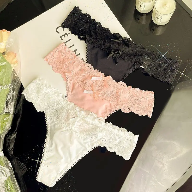 Summer Sexy Transparent Lace Underwear Women's Thong Cotton Crotch Low Waist Breathable Thin Shorts Head Comfor Women Underwear
Summer Sexy Transparent Lace Underwear Women's Thong Cotton Crotch Low Waist Breathable Thin Shorts Head Comfor Women Underwear