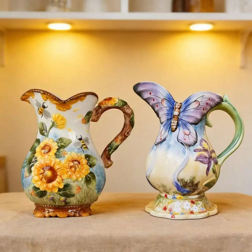 Embossed Ceramic Handpainted Flower, Butterfly Starry Sky Vase Pitcher Tumbler, Sunflower, Butterfly, Apricot Blossom Starry Sk
Embossed Ceramic Handpainted Flower, Butterfly Starry Sky Vase Pitcher Tumbler, Sunflower, Butterfly, Apricot Blossom Starry Sk