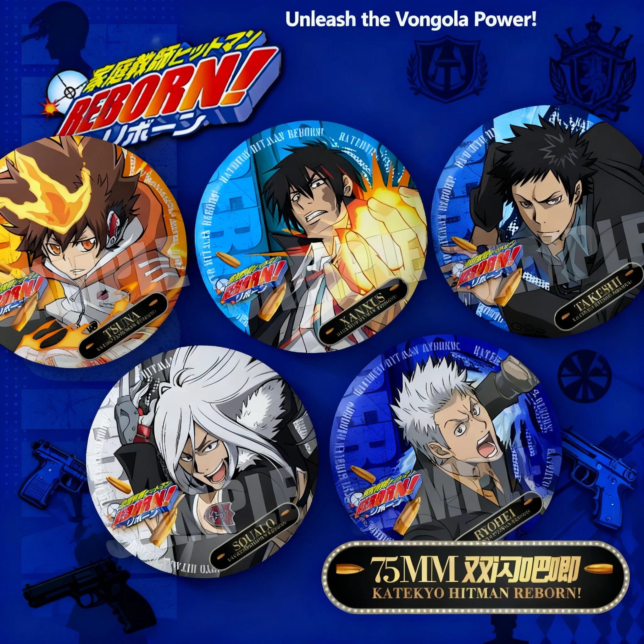 Anime Badge Set Home Tutor Bishounen Cloud Sparrow Kyouya Sawada Tsunayoshi Rokudo Mukuro Gokudera Hayato Bones Chest Badge
Anime Badge Set Home Tutor Bishounen Cloud Sparrow Kyouya Sawada Tsunayoshi Rokudo Mukuro Gokudera Hayato Bones Chest Badge