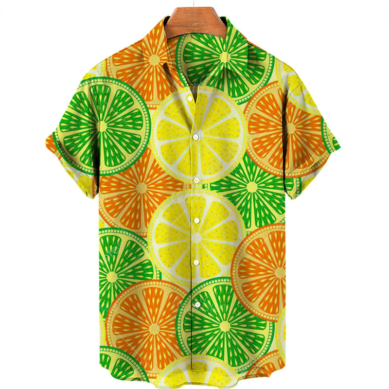 Men's Fruit Pattern Original Oversized Casual Floral Hawaiian Short Sleeve Shirts Load Stone Clothing Elegant Harajuku Summer
Men's Fruit Pattern Original Oversized Casual Floral Hawaiian Short Sleeve Shirts Load Stone Clothing Elegant Harajuku Summer