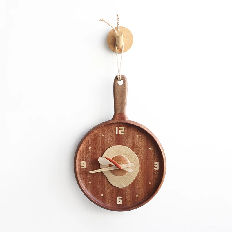 Pan Shape Clock Solid Wood Pendulum Clock Lovely Living Room Restaurant Decorative Log Creative Frying Pan Silent Wall Clocks
Pan Shape Clock Solid Wood Pendulum Clock Lovely Living Room Restaurant Decorative Log Creative Frying Pan Silent Wall Clocks