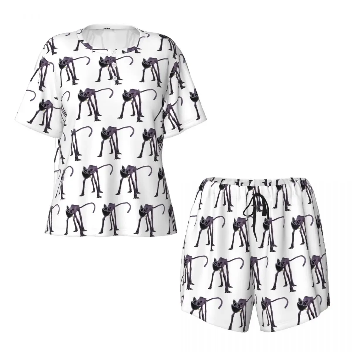 CATNAP Monster Round Neck Short Sleeves Nightdress for Sleeping Sleepshirts Women Soft Pajama Set Short Pants
CATNAP Monster Round Neck Short Sleeves Nightdress for Sleeping Sleepshirts Women Soft Pajama Set Short Pants