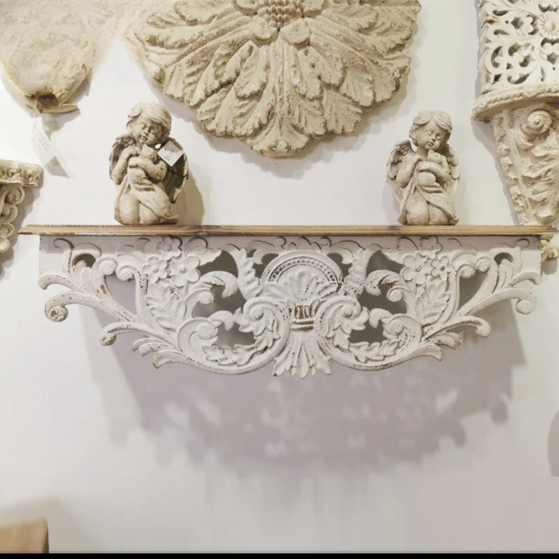 American retro carved wall rack living room solid wood creative decorative rack wall rack homestay old wall baffle
American retro carved wall rack living room solid wood creative decorative rack wall rack homestay old wall baffle