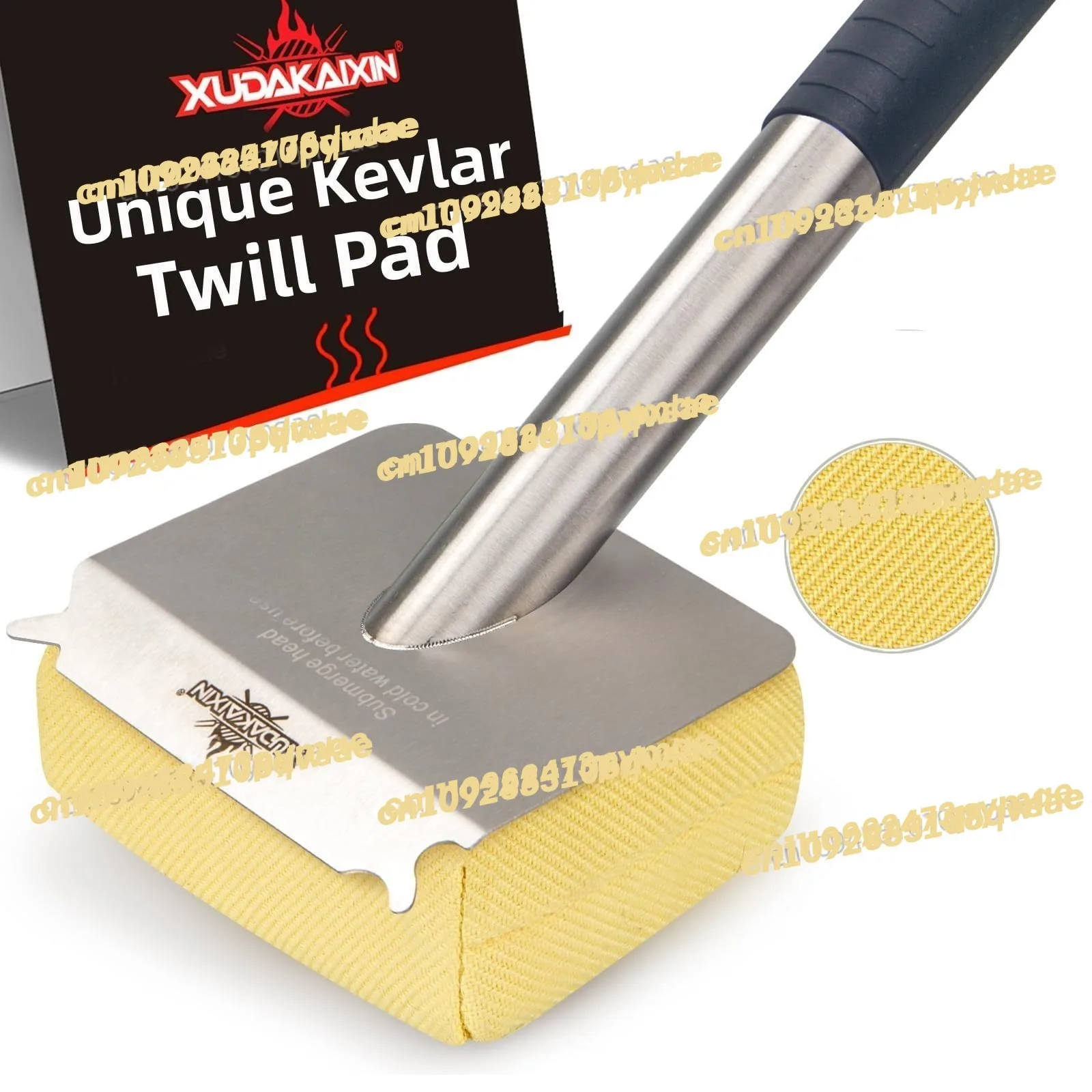 Bristle-free barbecue brush, unique Kevlar twill pad, replaceable cleaning head
Bristle-free barbecue brush, unique Kevlar twill pad, replaceable cleaning head
