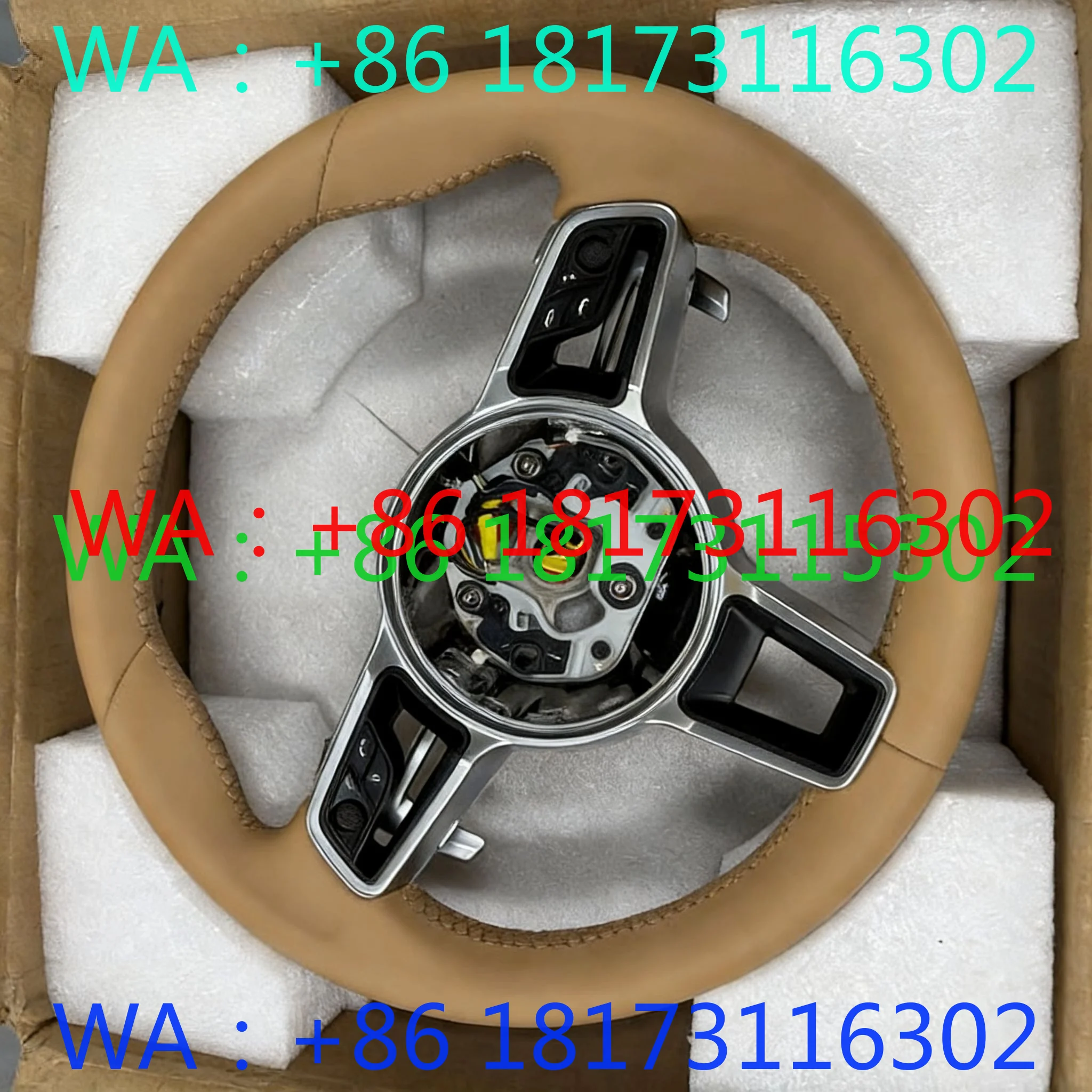 Factory Bestseller Tan Nappa Leather Sports Steering Wheel for Panamera Macan Cayenne 911
Factory Bestseller Tan Nappa Leather Sports Steering Wheel for Panamera Macan Cayenne 911