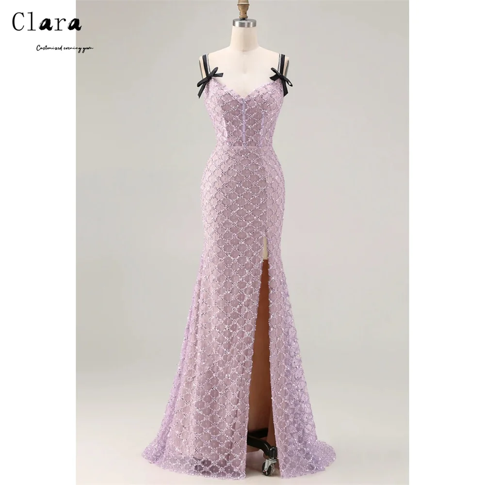 Clara Custom Purple Fishtail Side Slit Shiny Luxury Women's Evening Dresses Women's Ball Gown Elegant Dress Luxury Wedding Guest
Clara Custom Purple Fishtail Side Slit Shiny Luxury Women's Evening Dresses Women's Ball Gown Elegant Dress Luxury Wedding Guest